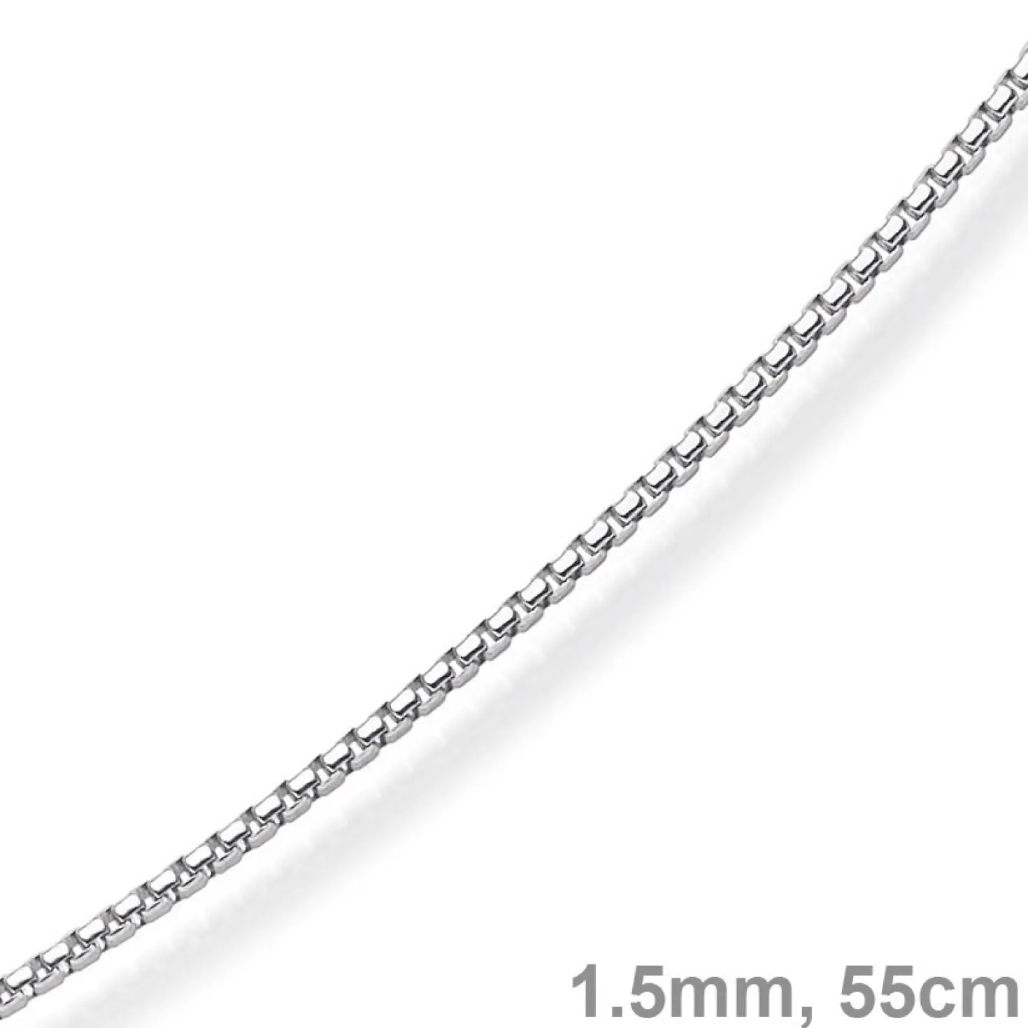 1,5mm Venezianerkette 585 Gold Weißgold Kette Collier Halskette rund 55cm