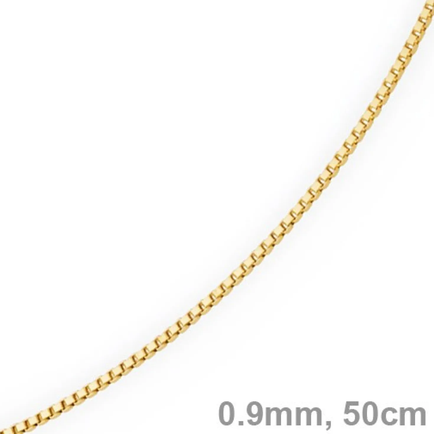 0,9mm Venezianerkette Kette Collier aus 585 Gold Gelbgold, 50cm, Damen