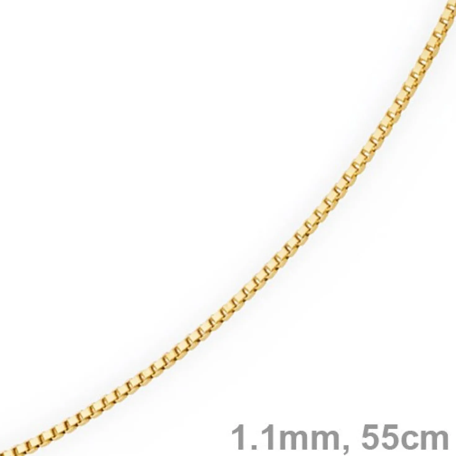 1,1mm Venezianerkette Kette Collier aus 585 Gold Gelbgold, 55cm, Unisex