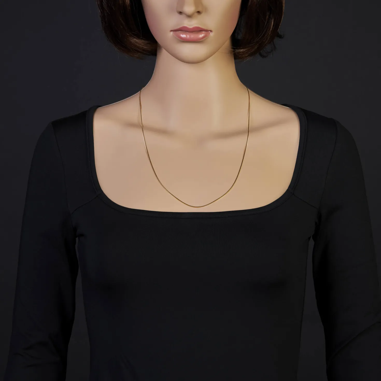 0,9mm Venezianerkette Kette Collier aus 585 Gold Gelbgold, 60cm, Damen