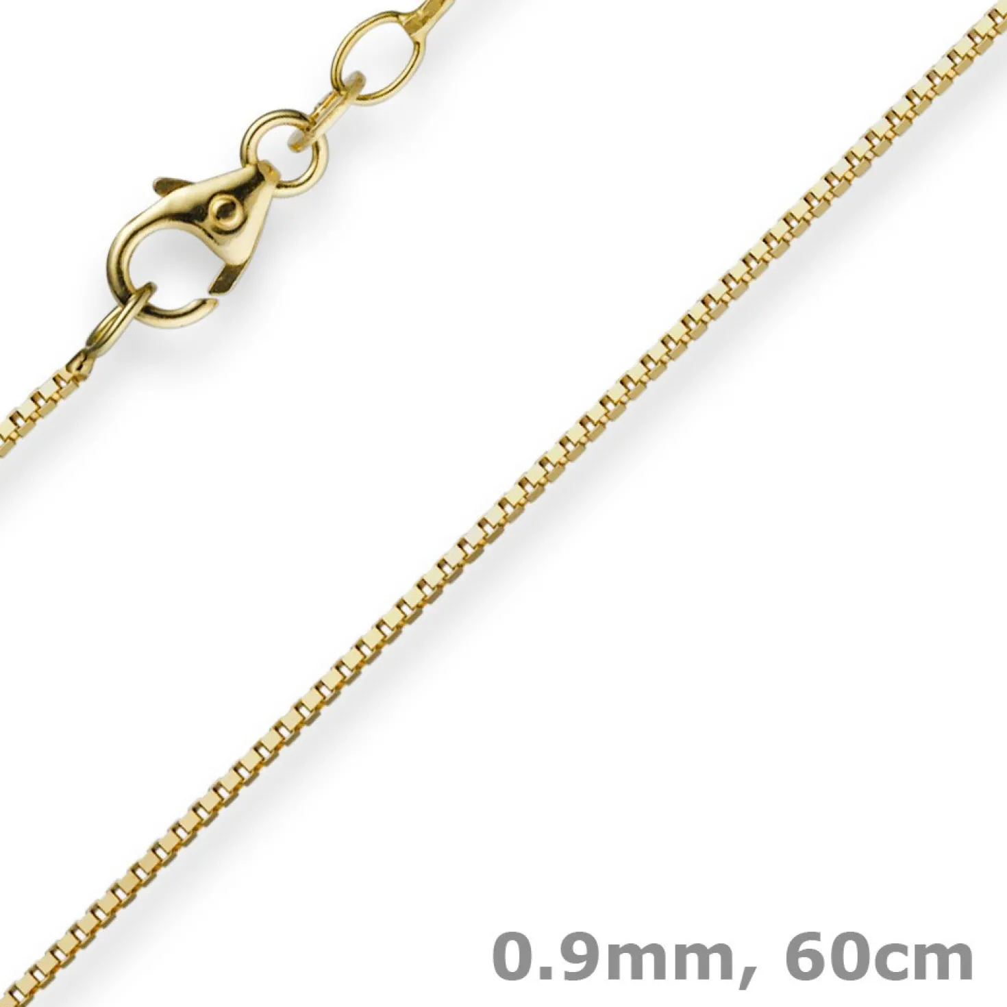 0,9mm Venezianerkette Kette Collier aus 585 Gold Gelbgold, 60cm, Damen