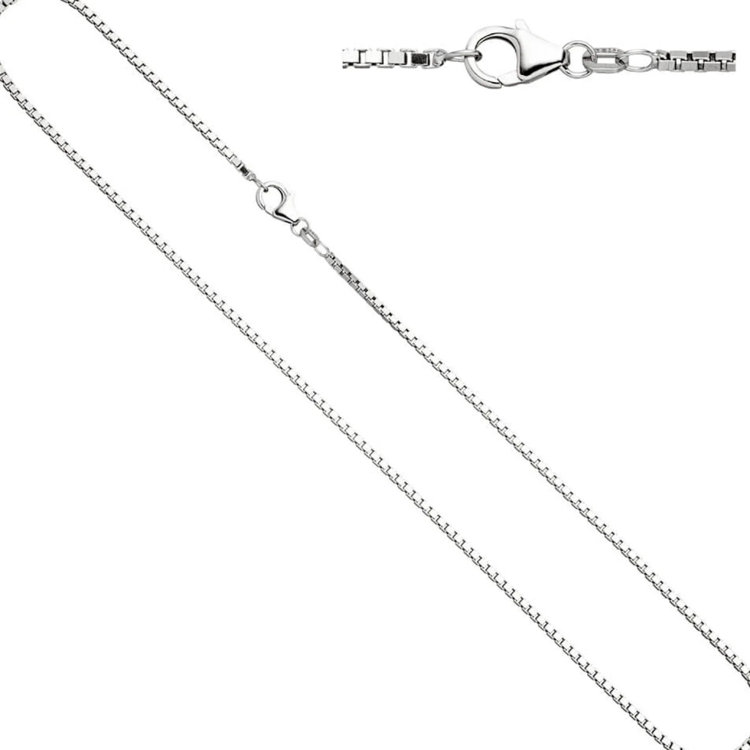 1,8mm Venezianerkette Kette Collier, 925 Silber, Silberkette, 50 cm