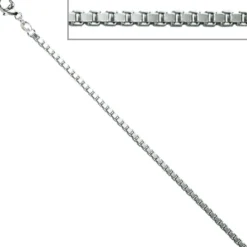 2,0mm Venezianerkette Kette Collier, 925 Silber, Silberkette, 70 cm