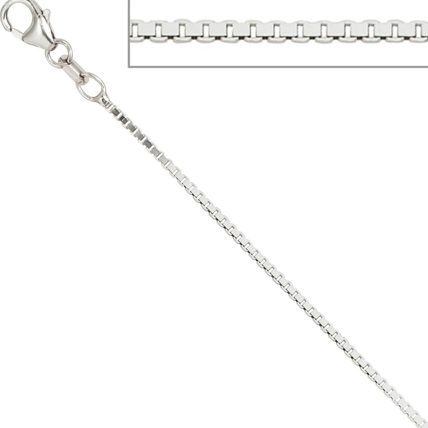 1,2mm Venezianerkette Kette Collier aus echtem 925 Silber 45cm