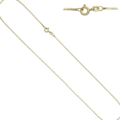 1,3mm Venezianerkette Kette Collier Halskette aus 925 Silber vergoldet 50cm