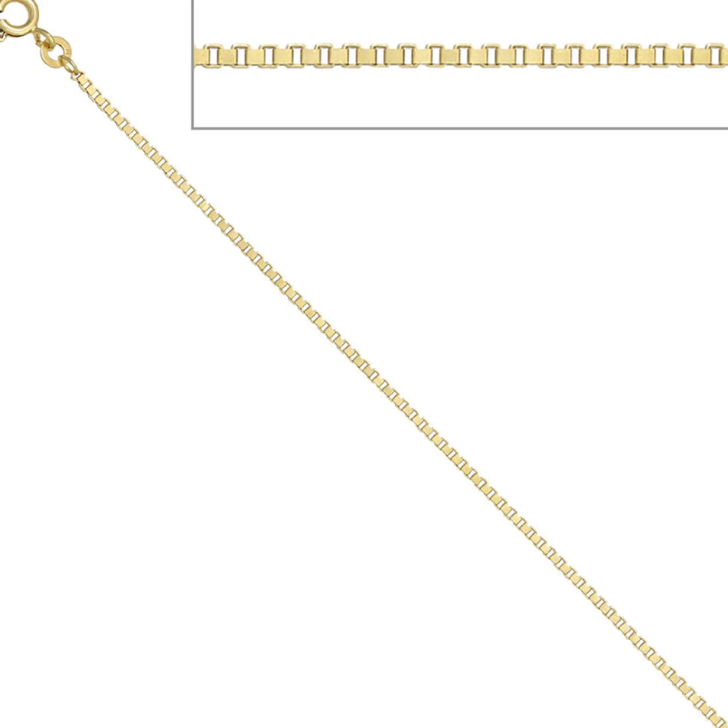 1,5mm Venezianerkette Kette, 585 Gold Gelbgold, Goldkette, 45 cm
