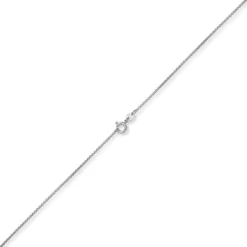 1,2mm Venezianer-Kette rund aus 750 Gold Weißgold Kette Collier Halsschmuck 55cm