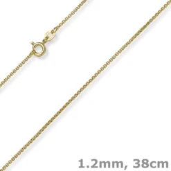 1,2mm Venezianer-Kette rund aus 750 Gold Gelbgold Kette Collier Halsschmuck 38cm