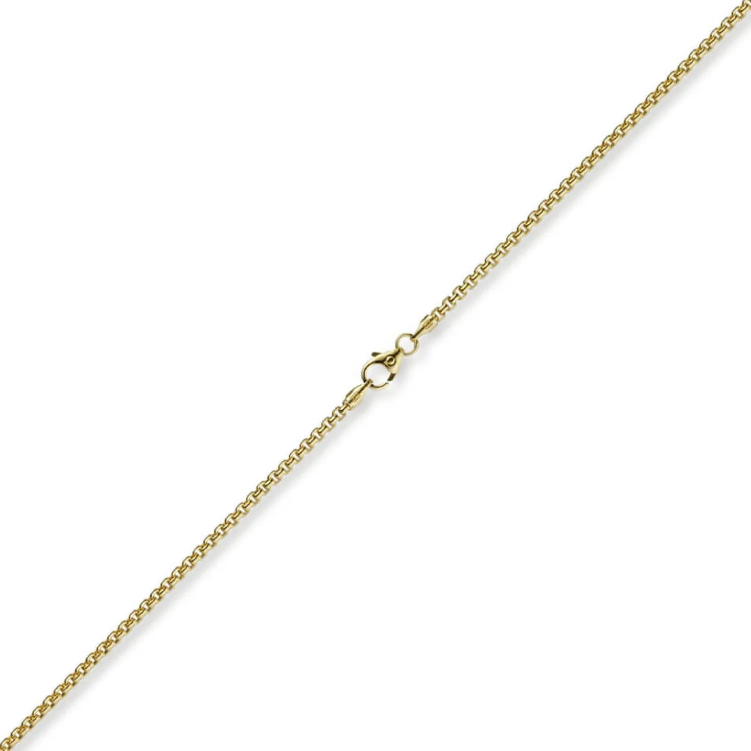 2mm Venezianerkette rund 750 Gold Gelbgold Kette Collier Halskette 45cm Damen