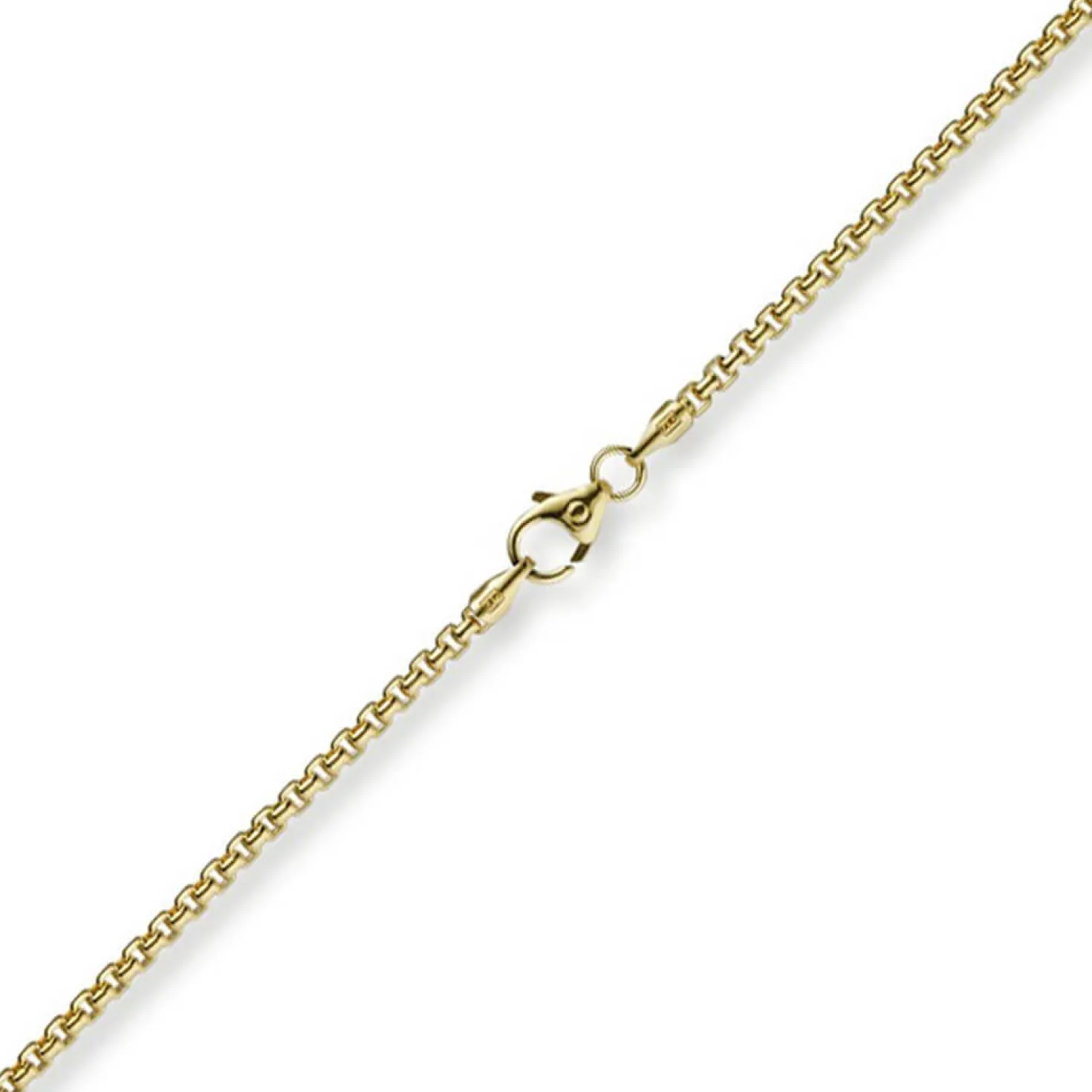 2mm Venezianerkette rund 750 Gold Gelbgold Kette Collier Halskette 42cm Damen