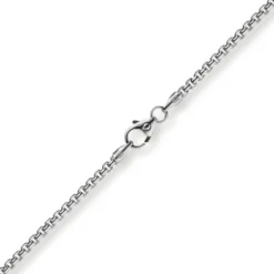 2mm Venezianerkette rund 750 Gold Weißgold Kette Collier Halskette 45cm Damen