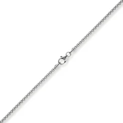 2mm Venezianerkette rund 750 Gold Weißgold Kette Collier Halskette 38cm Damen