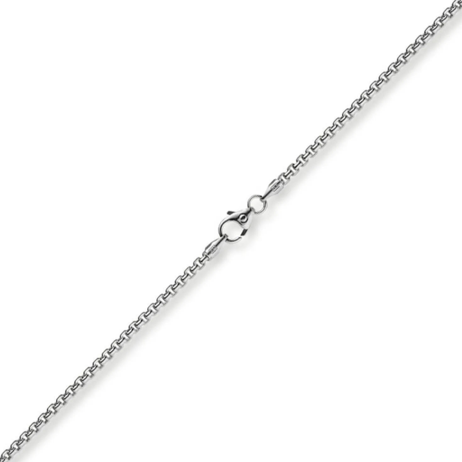 2mm Venezianerkette rund 750 Gold Weißgold Kette Collier Halskette 38cm Damen