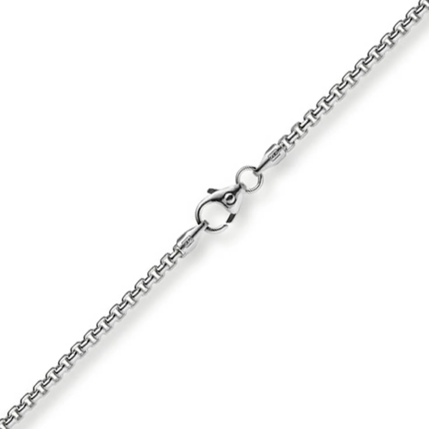 2mm Venezianerkette rund 750 Gold Weißgold Kette Collier Halskette 38cm Damen