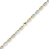 6,5mm Weit-Anker-Kette Collier 585 Gold Gelbgold Weißgold bicolor 50cm Halskette