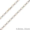 4,5mm Weit-Anker-Vierkant-Armband Armschmuck 585 Gold Weißgold & Rotgold 21cm