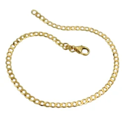 2,6mm Weitpanzer Armband Armkette 585 Gold Gelbgold 19cm Armschmuck