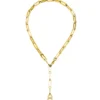 7mm Y-Kette Collier Anker weit vierkant Kette aus Edelstahl gold-farben 55cm