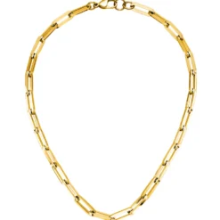 7mm Y-Kette Collier Anker weit vierkant Kette aus Edelstahl gold-farben 55cm