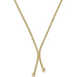 3,5mm Y-Kette Fantasie-Kette Collier aus 585 Gold Gelbgold mattiert 50cm