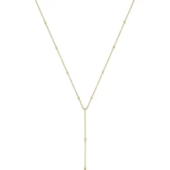 0,9mm Y-Kette Kugelkette diamantiert Collier aus 585 Gold Gelbgold 42cm