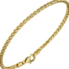 2,6mm Zopfarmband Armkette Armschmuck aus 585 Gold Gelbgold 19cm