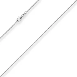 1,1mm Zopfkette Goldkette Collier Halskette aus 375 Gold Weißgold 42cm