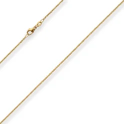 1,3mm Zopfkette Goldkette Collier Halskette aus 750 Gold Gelbgold 40cm