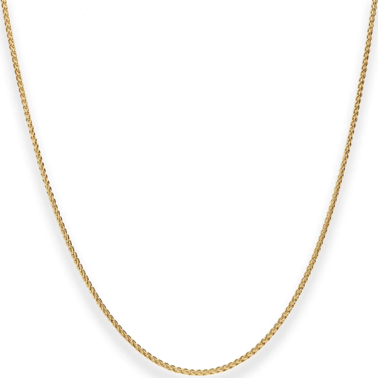 1,3mm Zopfkette Goldkette Collier Halskette aus 750 Gold Gelbgold 40cm