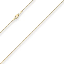 1,3mm Zopfkette Goldkette Collier Halskette aus 585 Gold Gelbgold 45cm
