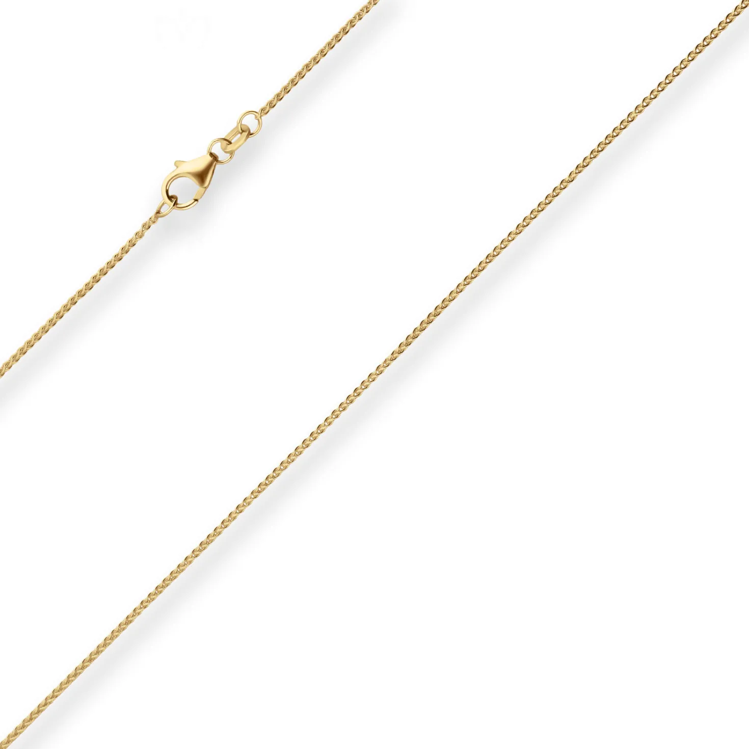 1,1mm Zopfkette Goldkette Collier Halskette aus 585 Gold Gelbgold 45cm