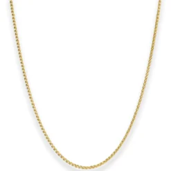1,7mm Zopfkette Goldkette Collier Halskette aus 375 Gold Gelbgold 50cm