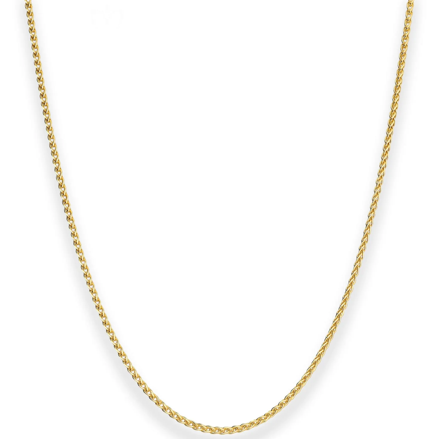 1,7mm Zopfkette Goldkette Collier Halskette aus 375 Gold Gelbgold 50cm