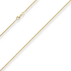 1,7mm Zopfkette Goldkette Collier Halskette aus 375 Gold Gelbgold 50cm