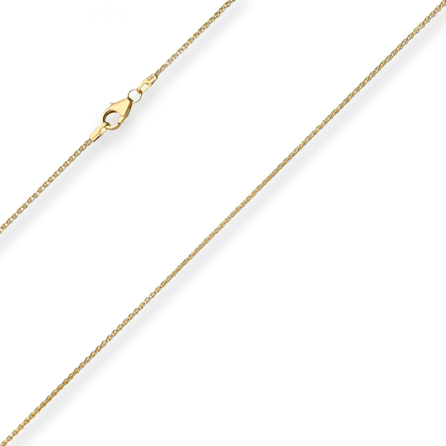 1,3mm Zopfkette Goldkette Collier Halskette aus 333 Gold Gelbgold 50cm