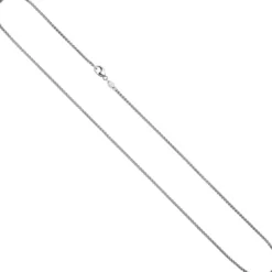 1,2mm Zopf-Kette Halsschmuck Halskette Collier aus 585 Gold Weißgold 42cm Damen