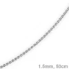 1,5mm Zopfkette Kette Collier aus 585 Gold Weißgold, Goldkette, 50cm