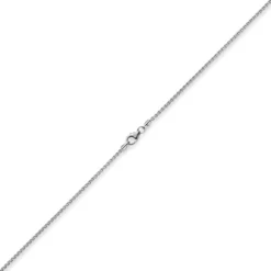 1,5mm Zopfkette Kette Collier aus 585 Gold Weißgold, Goldkette, 40cm