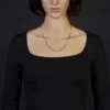 4mm Zopfkette Kette Collier aus 750 Gold Gelbgold Goldkette 50cm Unisex