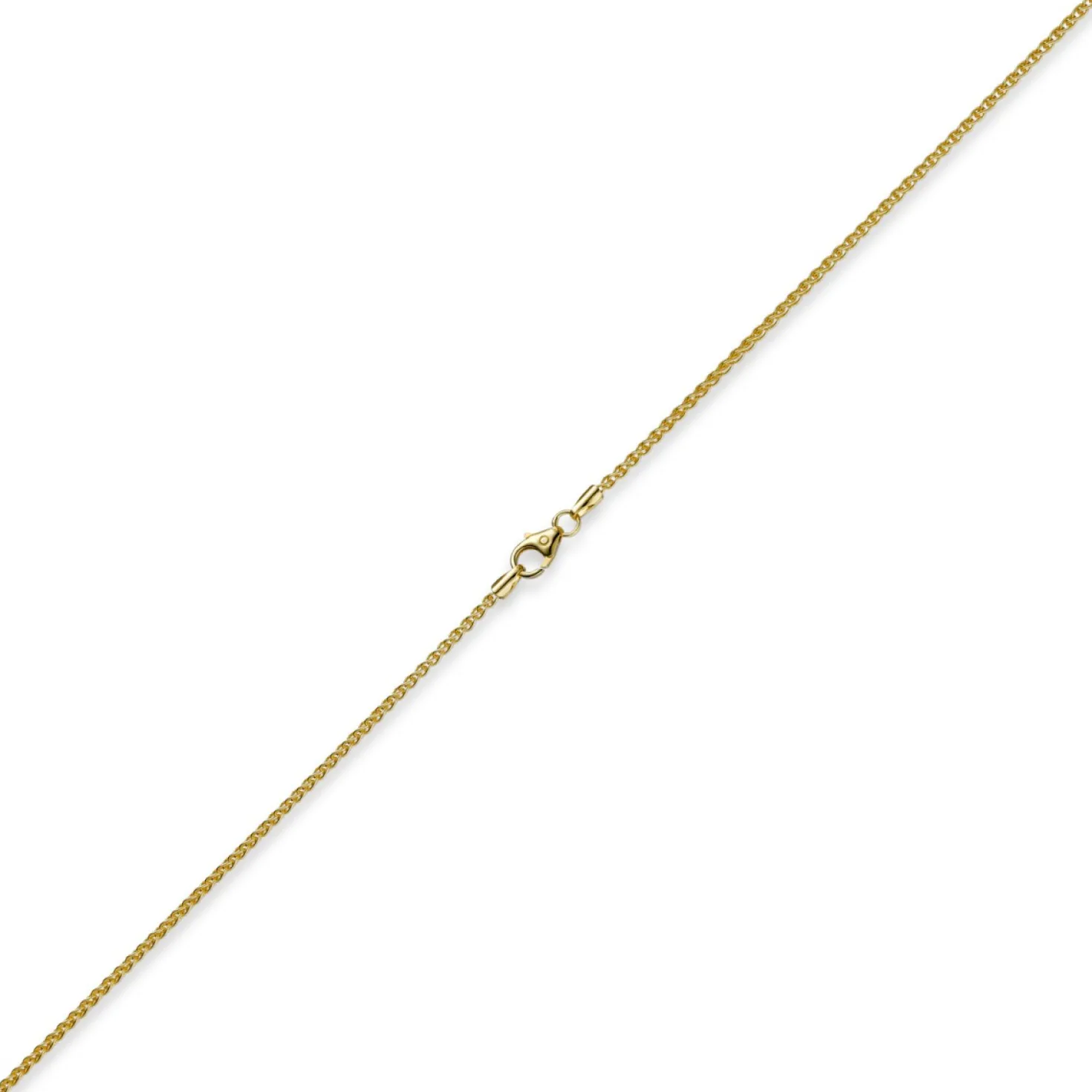 1,5mm Zopfkette Kette Collier aus 585 Gold Gelbgold, Goldkette, 50cm