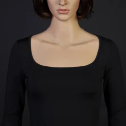 1,5mm Zopfkette Kette Collier aus 585 Gold Weißgold, Goldkette, 42cm