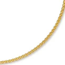 4mm Zopfkette Kette Collier aus 750 Gold Gelbgold Goldkette 45cm Unisex