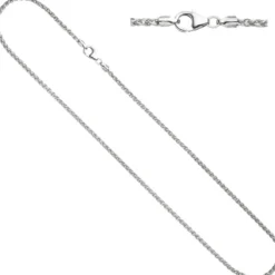 2,2mm Zopfkette Kette Collier aus 925 Silber Sterlingsilber 45cm