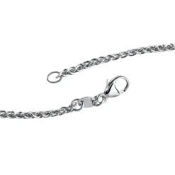 2,2mm Zopfkette Kette Collier aus 925 Silber Sterlingsilber 45cm
