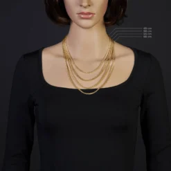 3mm Zopfkette Kette Collier aus 750 Gold Gelbgold Goldkette 50cm Unisex