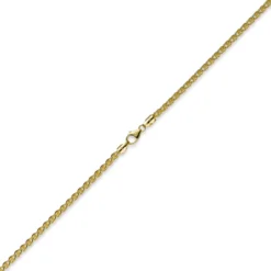 4mm Zopfkette Kette Collier aus 585 Gold Gelbgold, Goldkette, 55cm