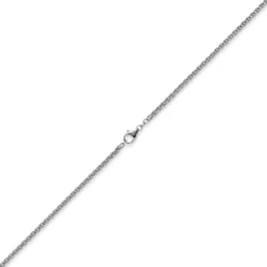 3mm Zopfkette Kette Collier aus 585 Gold Weißgold, Goldkette, 50cm