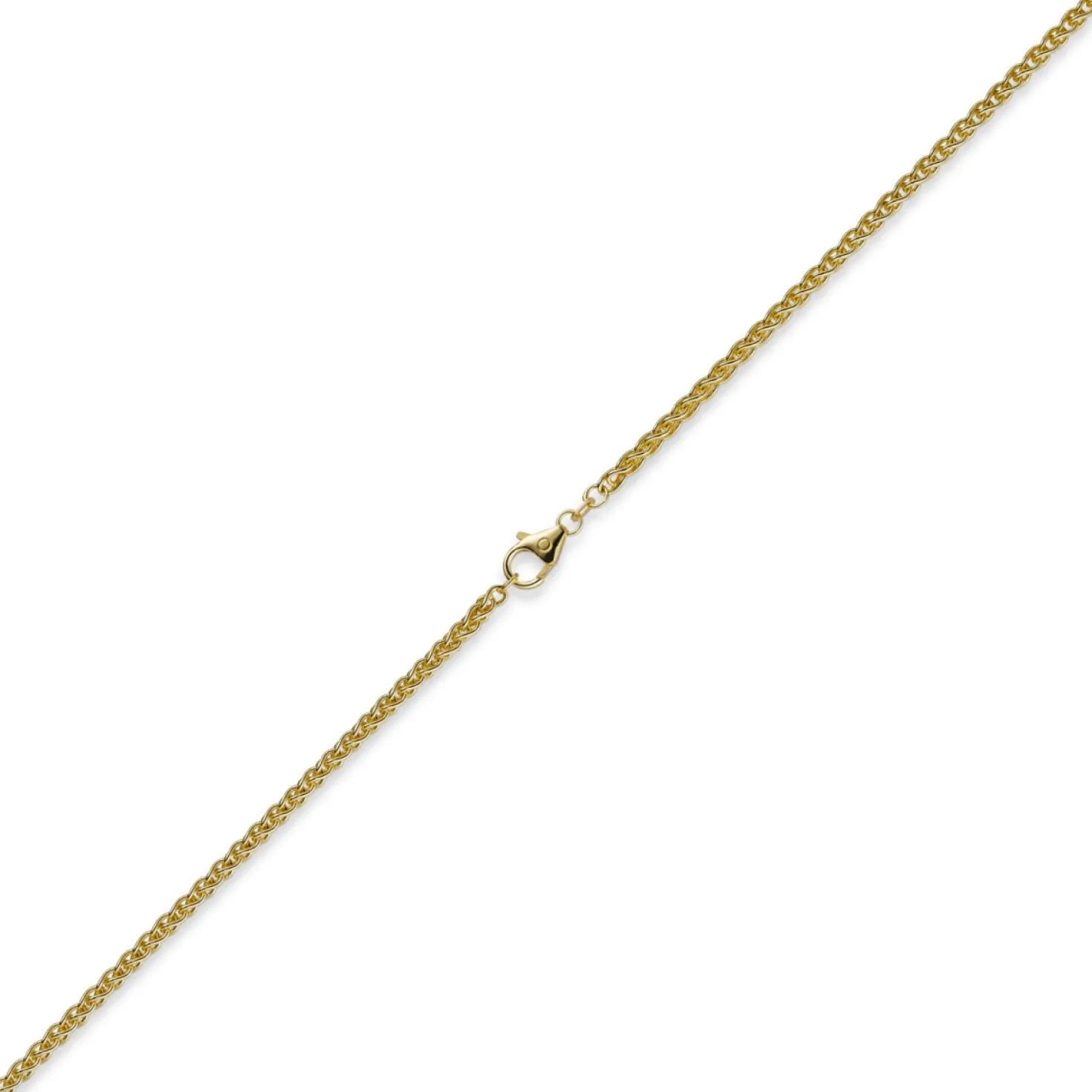 3mm Zopfkette Kette Collier aus 750 Gold Gelbgold Goldkette 60cm Unisex