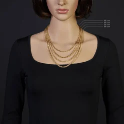 4mm Zopfkette Kette Collier aus 585 Gold Gelbgold, Goldkette, 45cm