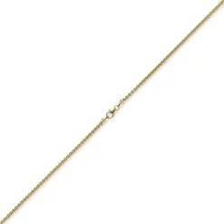 2mm Zopfkette Kette Collier, 750 Gold Gelbgold, Goldkette 42cm